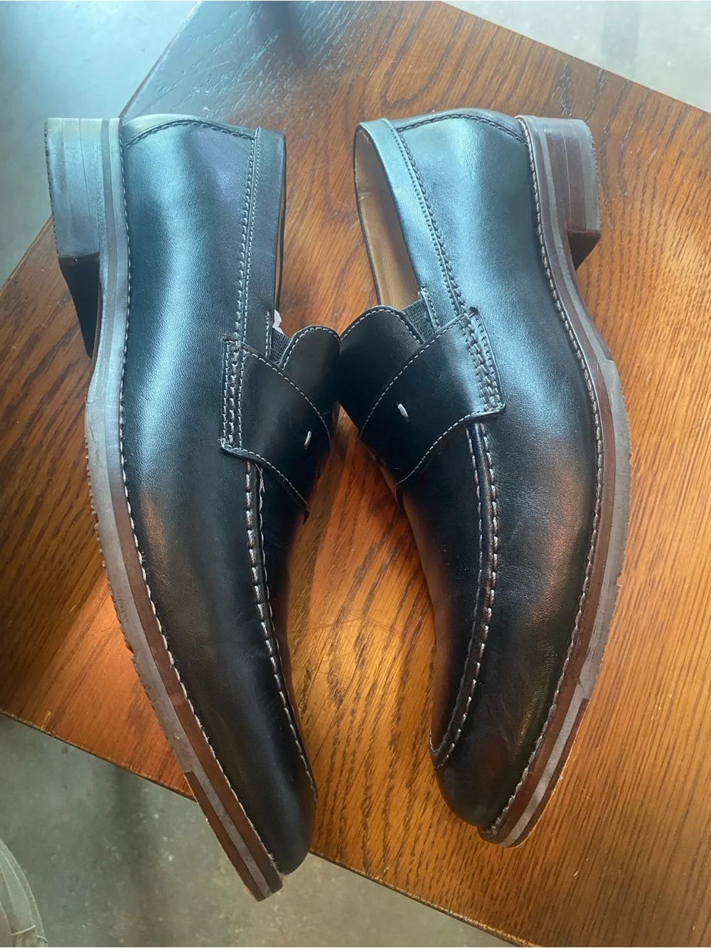 Penny Loafers Black Full Grain Leather Men’s 10.5 M | Original Box